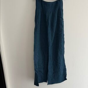 Teal Wide-Leg Pants